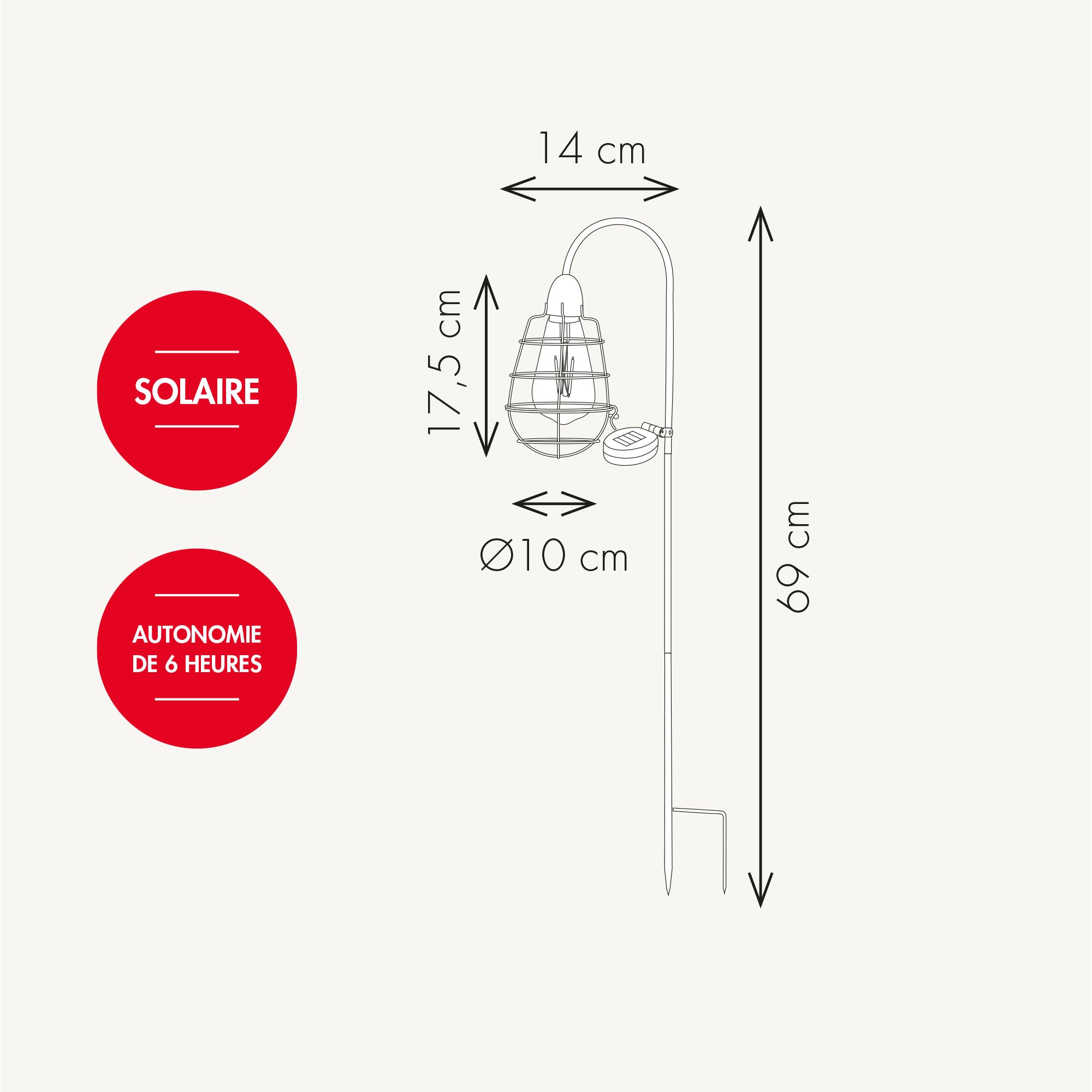 Piquet solaire Rétro